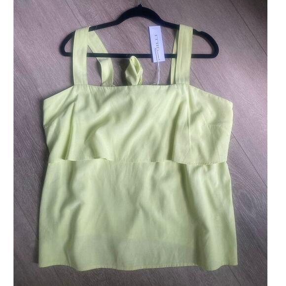NWT‎ Gilli Squareneck Yellow Green Flowy Tank Size 1X - Picture 4 of 6